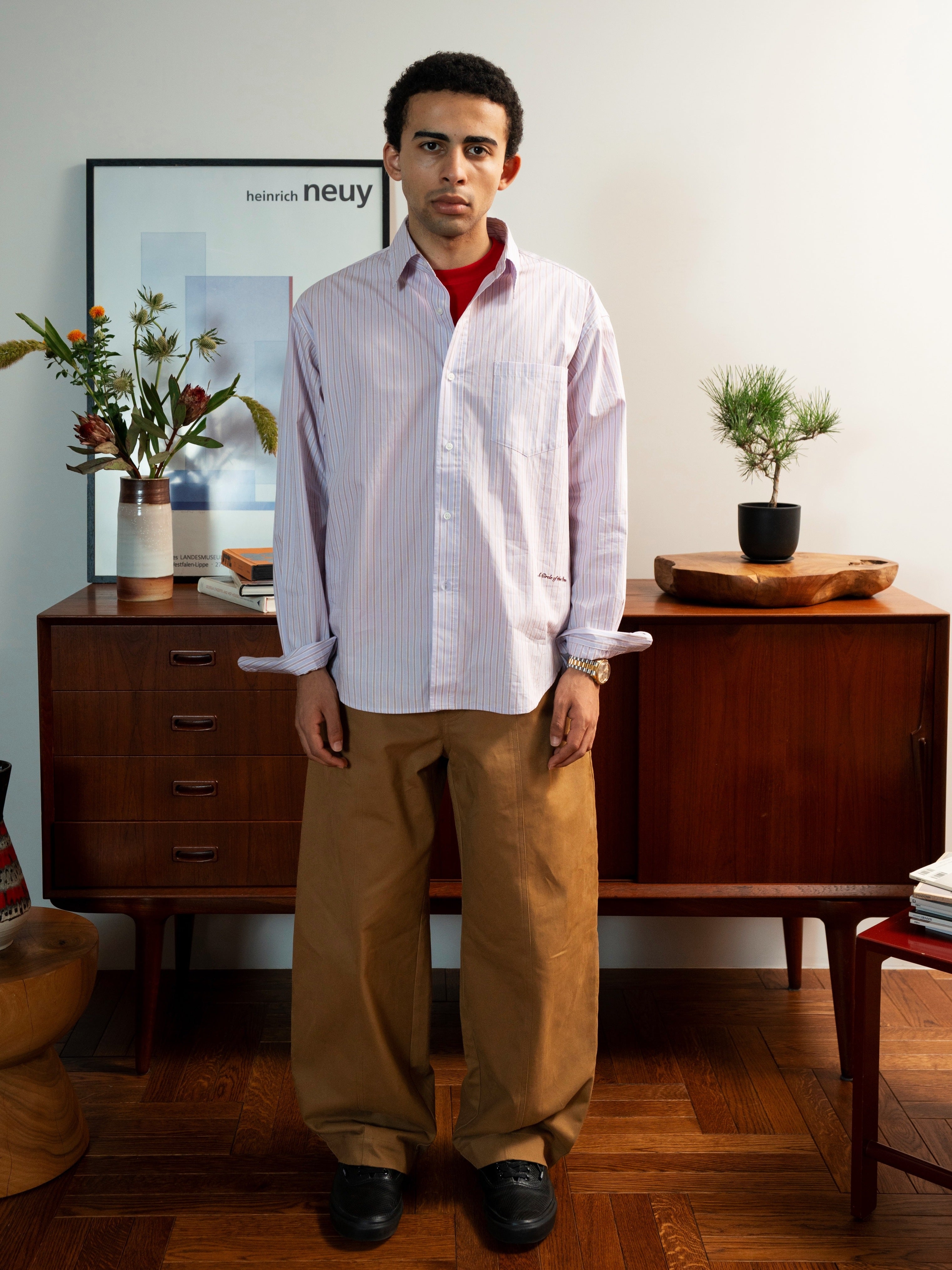 Multistripe Relaxed Broad Shirt