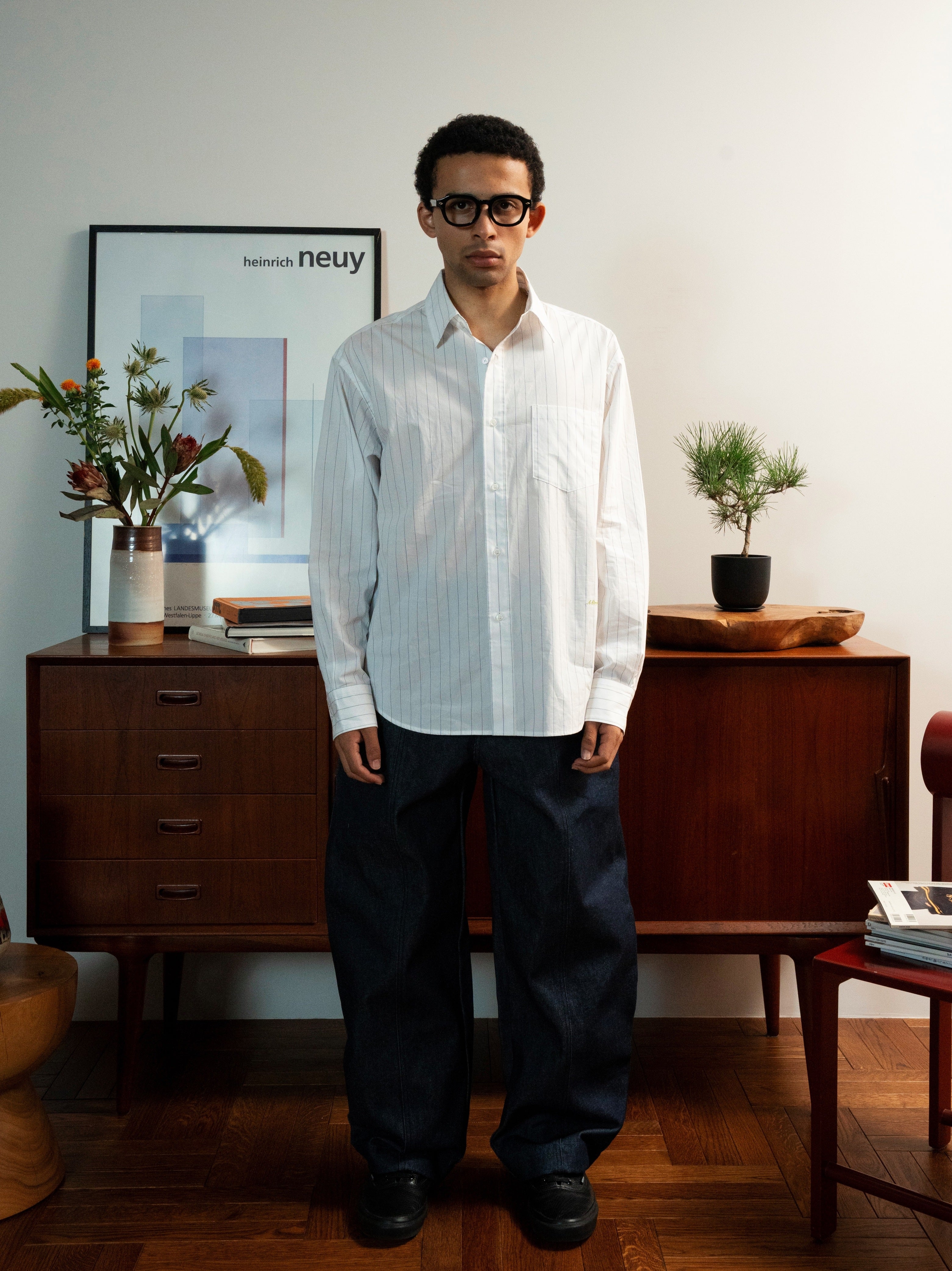 Pinstripe Relaxed Broad Shirt