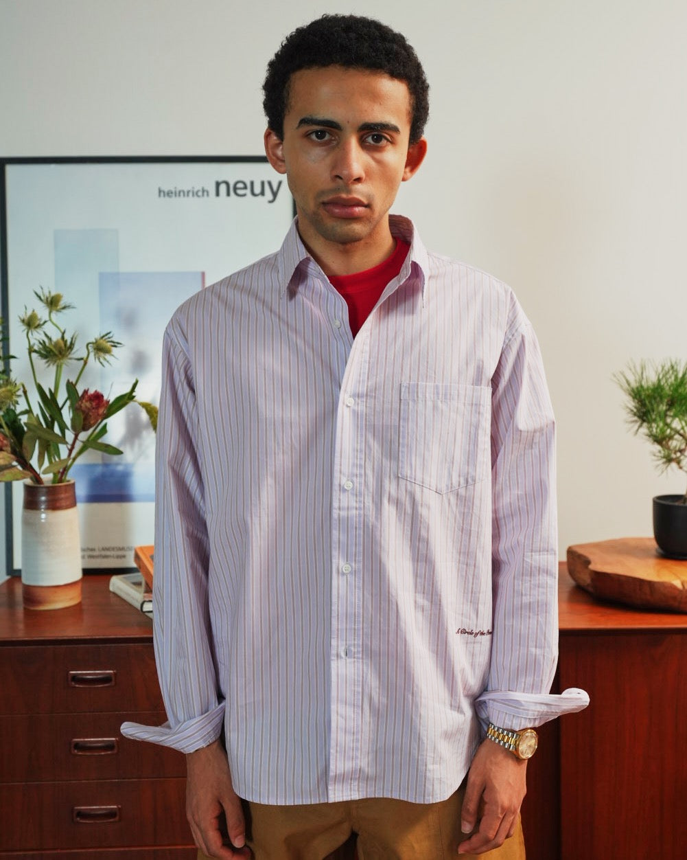 Multistripe Relaxed Broad Shirt