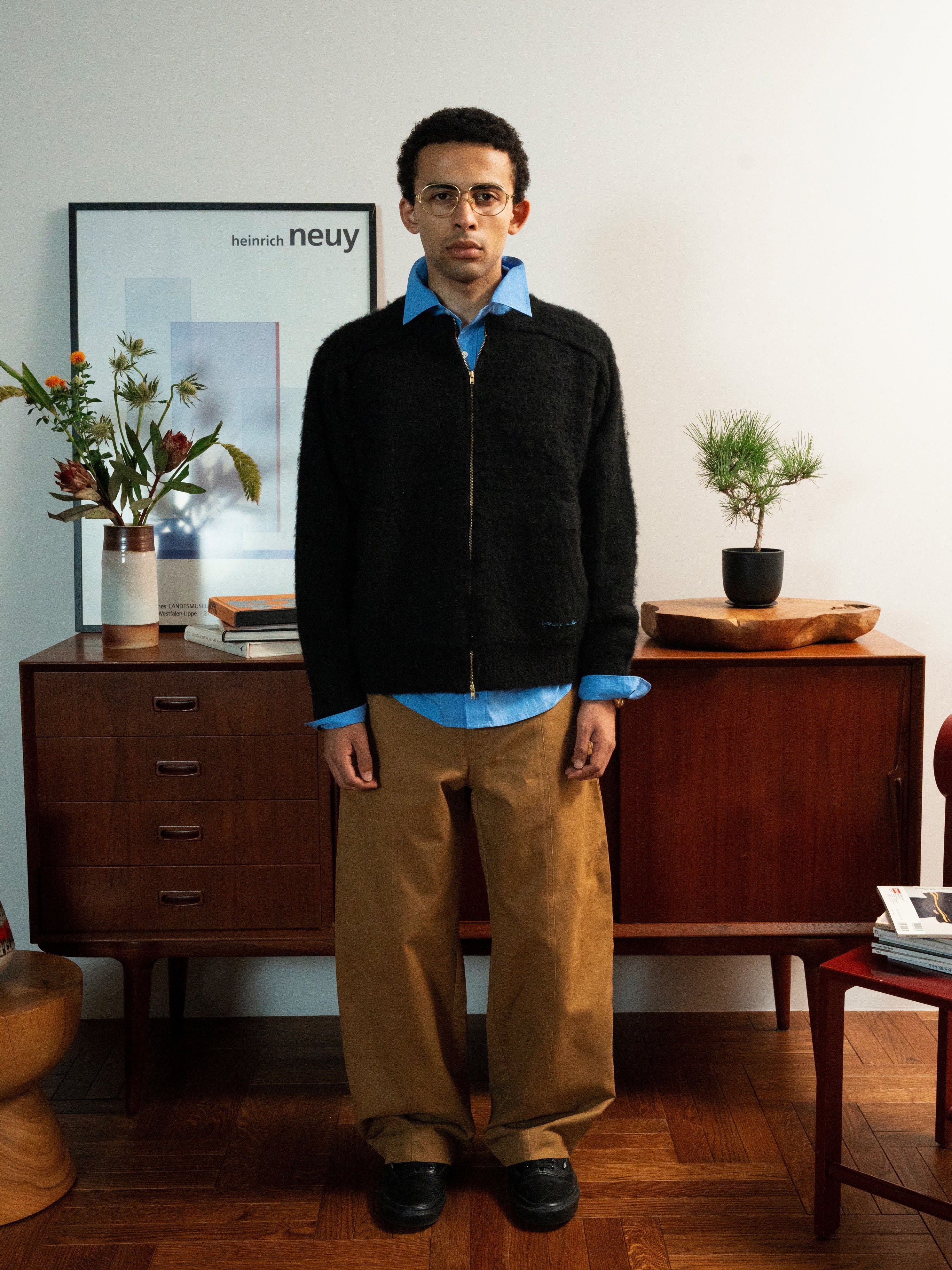 High Count Twill Chino Wide Trousers